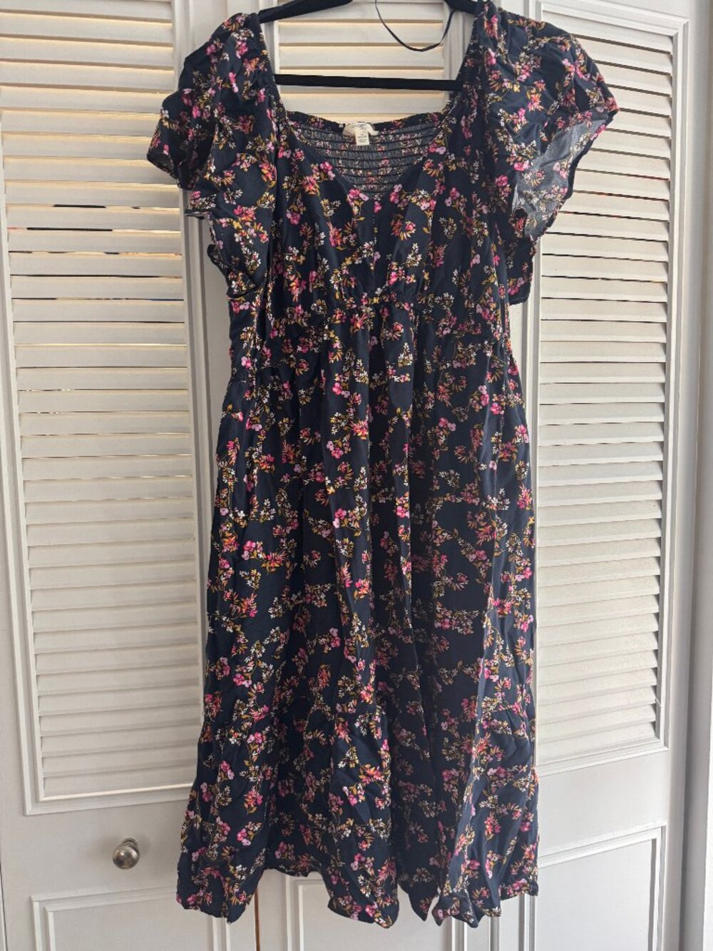 Terra Sky Navy Floral Dress Size 1X
